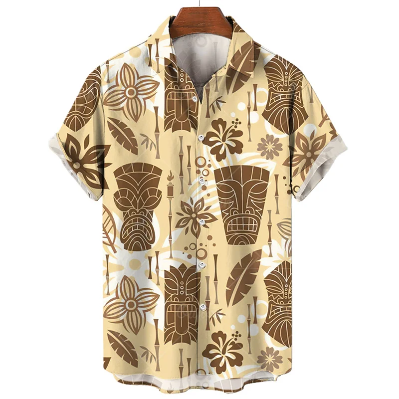 Fashion 3d Print Hawaiian Shirt For Men Women Cool Street Summer Short Sleeved Tops Loose Lapel Button Blouse Male Clothes