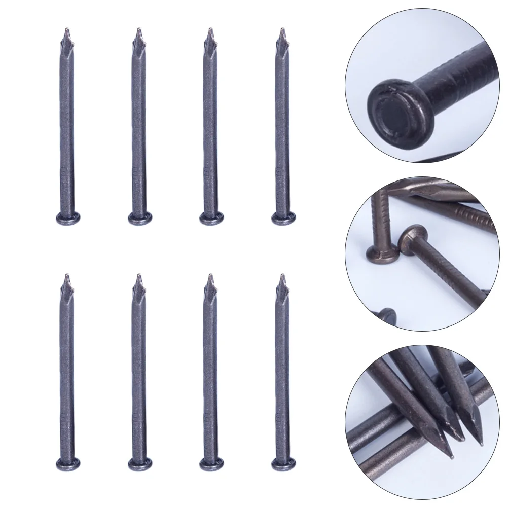 

50pcs 2.5Inch Carbon Thickened Cement Steel Nails Corrosion Resistant Point Tip Wall Nails For Concrete Steel Plate Application