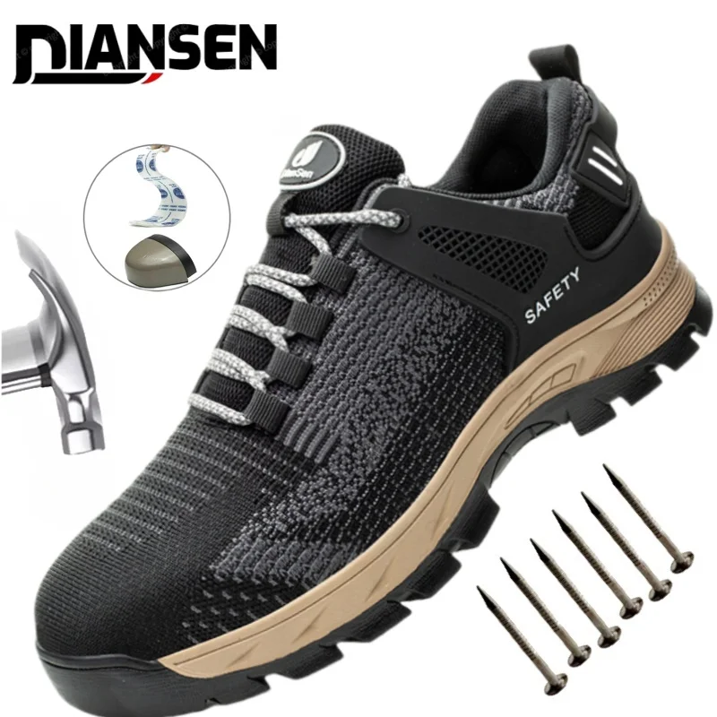 

Мужская рабочая защитная обувь высокого качества, противопрокольные рабочие кроссовки Botas Construction, мужские рабочие складские нескользящие промышленные кроссовки