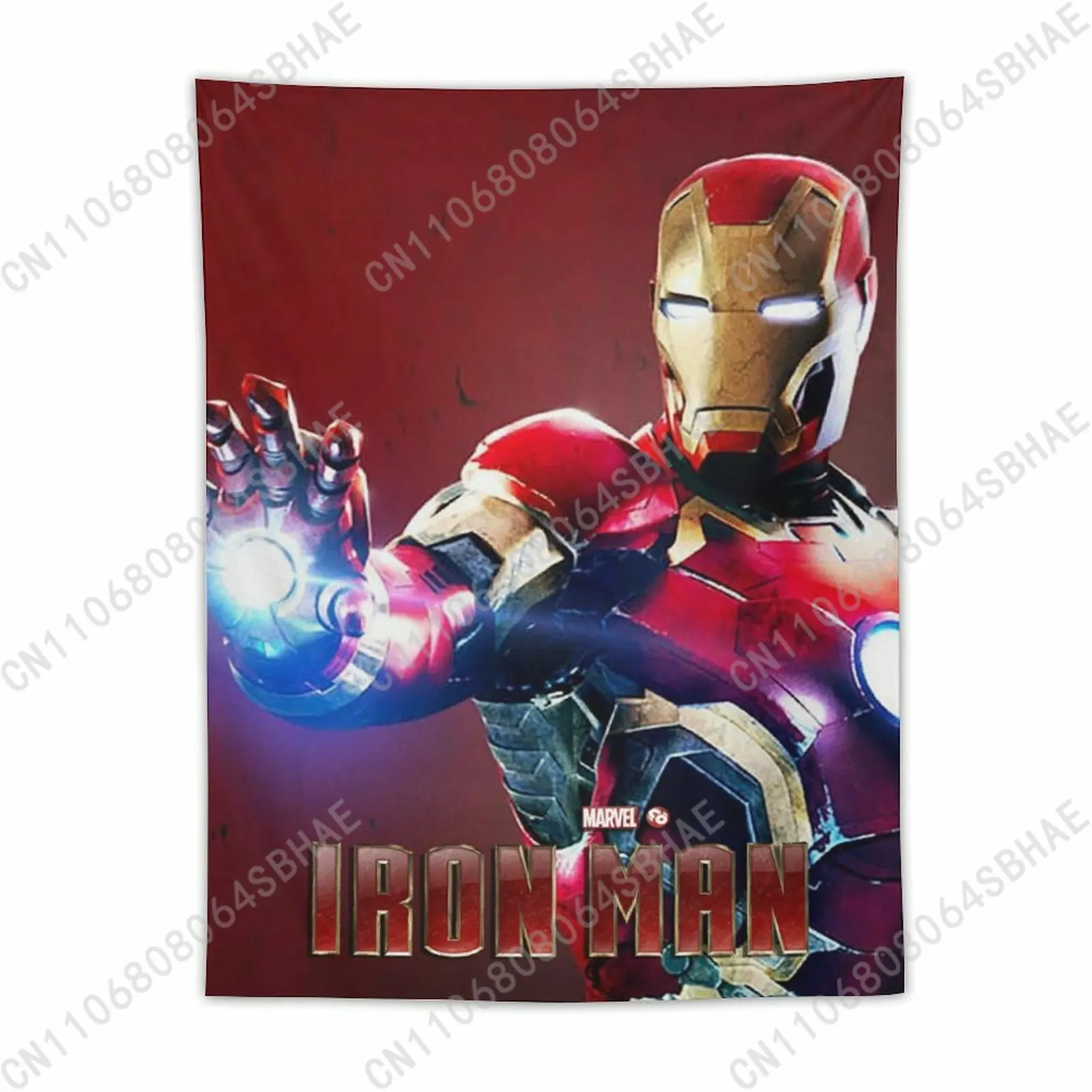 

Marvel Iron Man Custom Photo Wall Tapestry Personalized Blanket Wall Hanging Bedroom Living Room Birthday Gift Cosplay