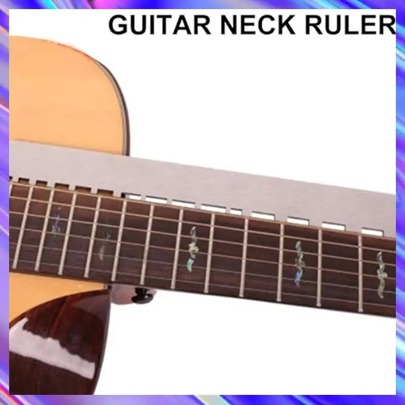 

Quality Guitar Bass Neck Notched Straight Edge Fret Rocker String Action Ruler Luthier Tool Set Durable Easy Install Easy To Use