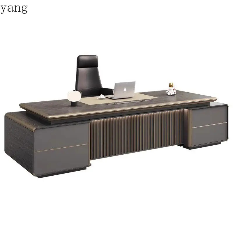 LH  simple modern chairperson president desk manager light luxury office desk and chair combination