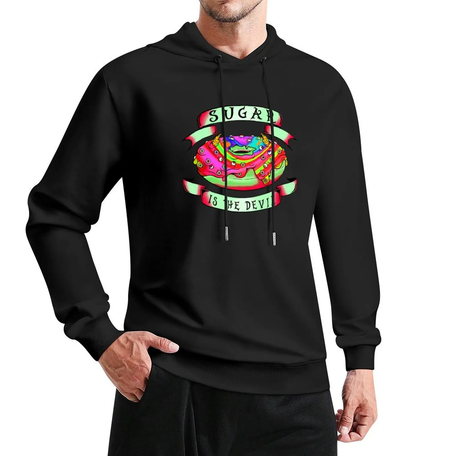 Sugar Is The Devil- Strawberry Pullover Hoodie japanese style tracksuit men