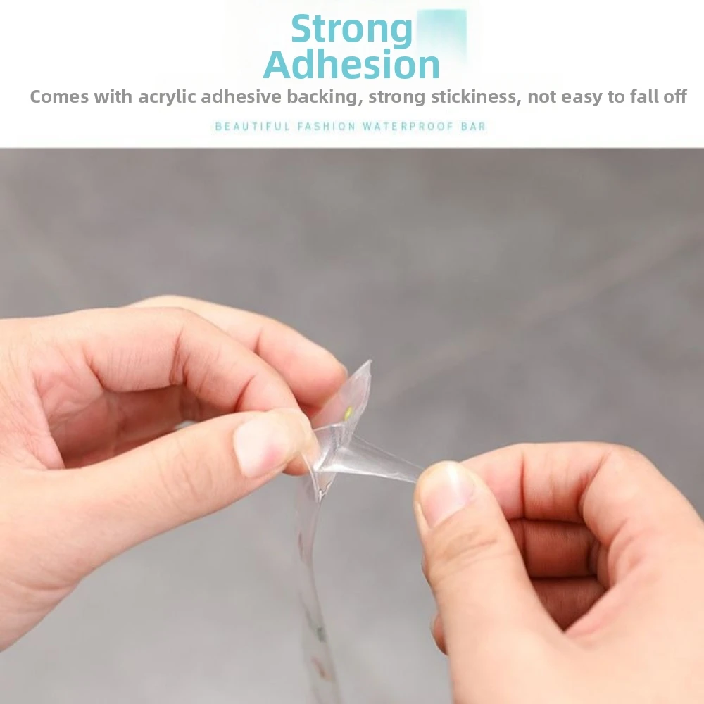 1 Roll PVC Bathroom Sealing Tape Self-adhesive 50/38mm Sink Gap Tapes Stain-resistant Waterproof Window Sealing Tape Home Use