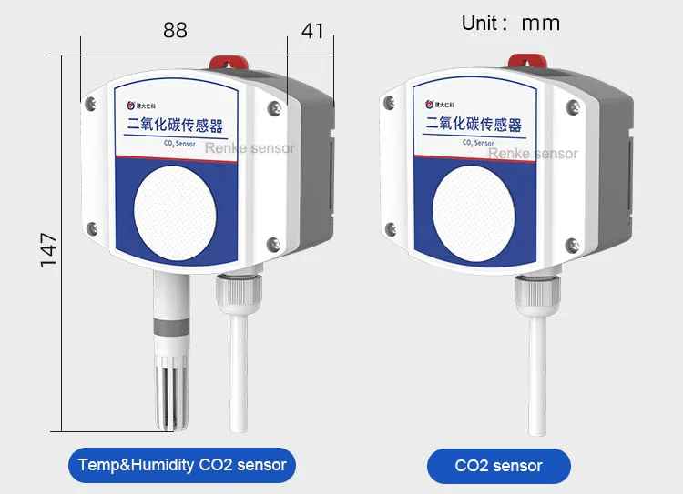 Detector de concentração de dióxido de carbono Renke 5000ppm 10000ppm 4-20mA RS485 Sensor de monitoramento de CO2
