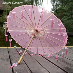 Hanfu zdjęcie rekwizytu starożytny parasol deszcz kobiety antyczne frędzle parasol fotografia taniec parasol Cos gra parasol japonia