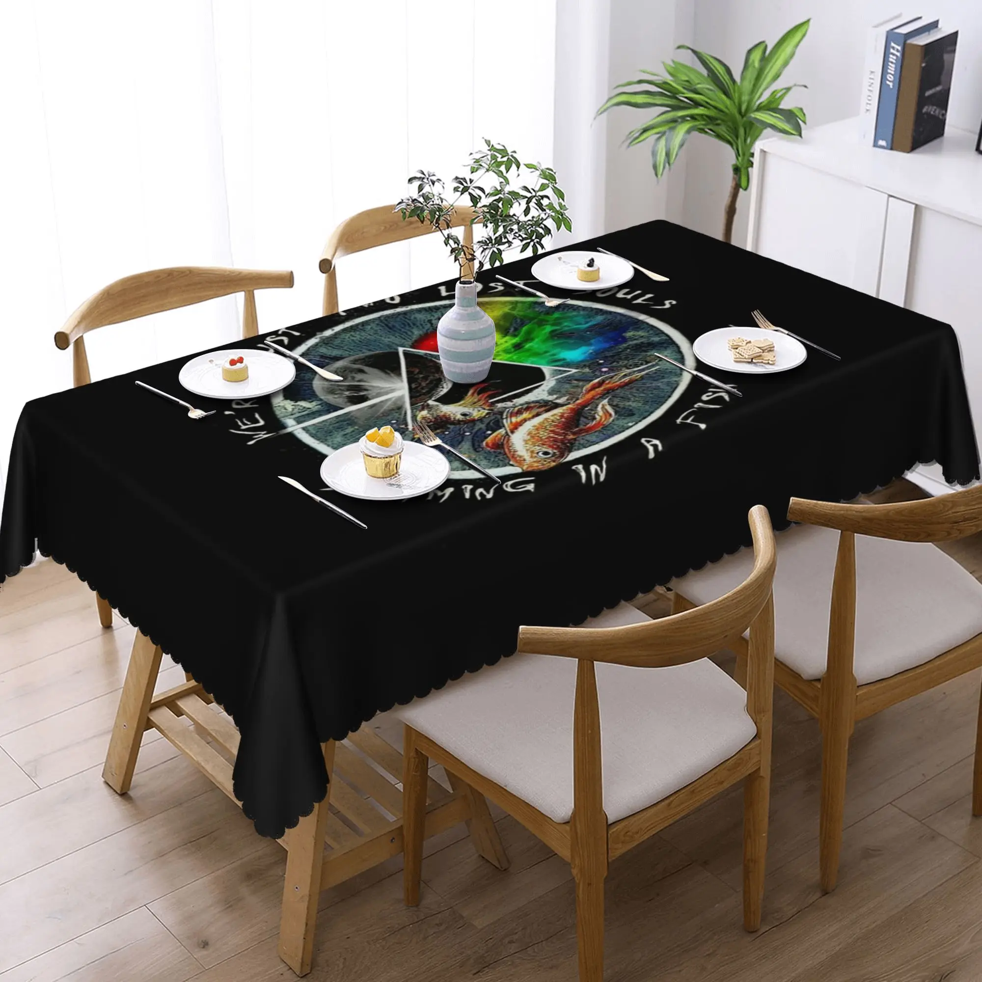 

Custom Singer Love Pink Band Floyd Rectangular Tablecloth Waterproof Table Cover for Festival Party Decorations Table Cloth