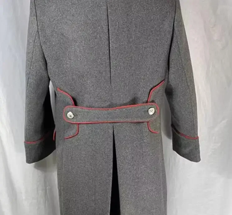 Soviet Union Officer\'s Coat Long Men Thick Grey Winter Overcoat Vintage Military Head