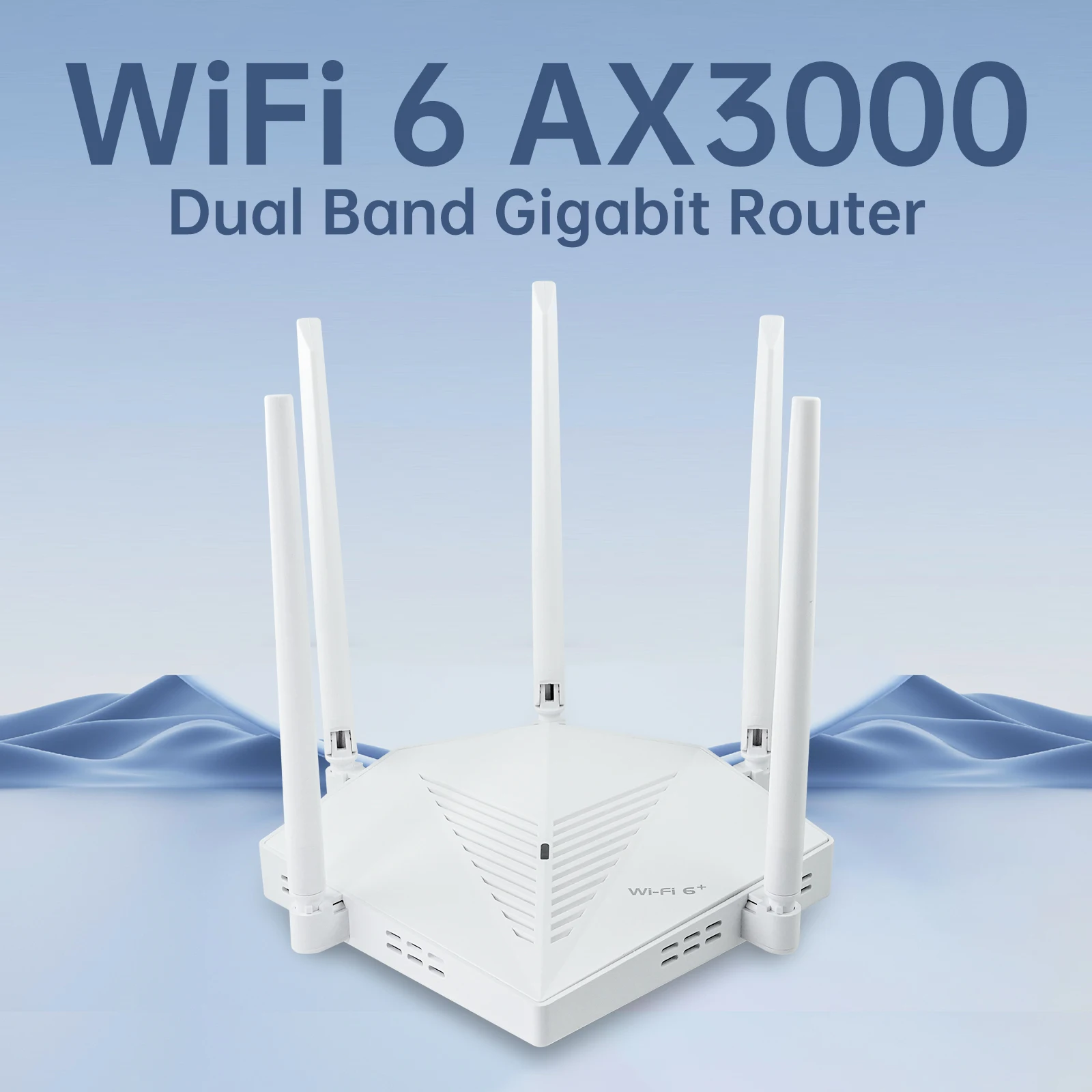 EDUP  RT2980 Router AX3000 3000Mbps Dual Band 2.4/5GHz Gigabit WIFI6 Router 802.11AX MIMO EasyMesh Wide Signal Range