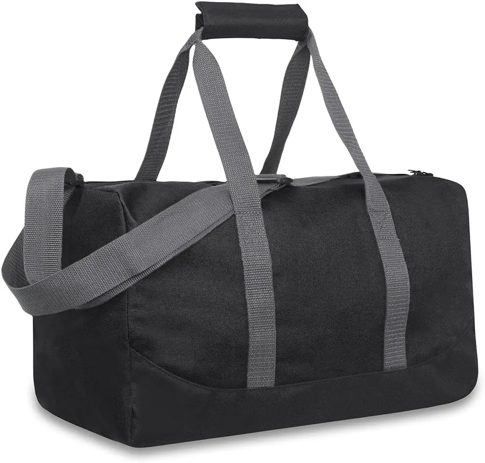 

17 Inch Canvas Duffle Bag for Travel, Gym, Overnight – Black