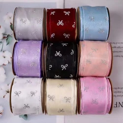 25 Yards 40MM Glitter Bows Edge Lace Ribbon DIY Handmade Materials Crafts Gift Wrapping Handmade Accessories Gift Wrapping