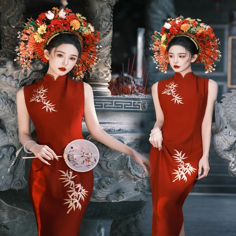 

Ретро-костюм для фотосессий: женская заколка для волос с цветочным узором в этническом стиле, для уличных и художественных портретов, для путешествий