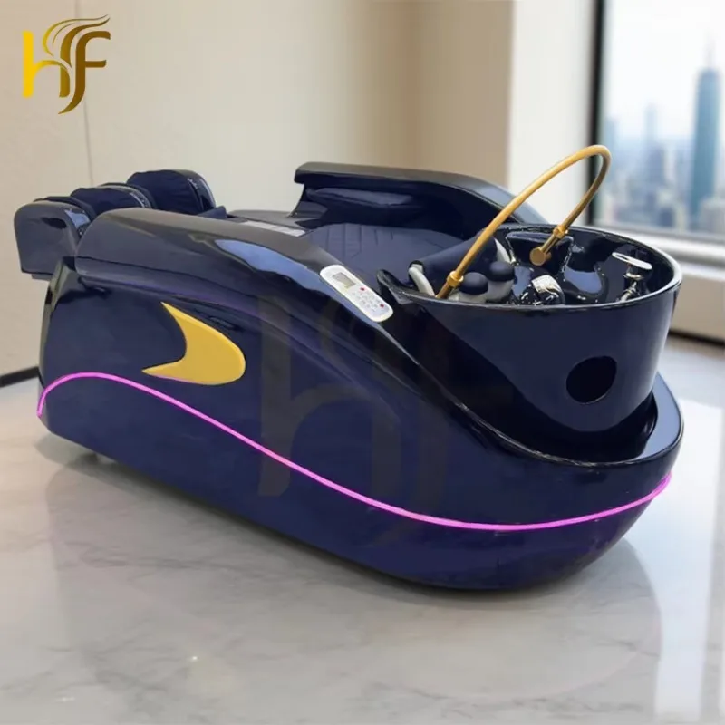 Luxury Hair Washing Chair Water Therapy Circulation Electric Massage Shampoo Chair For Salon