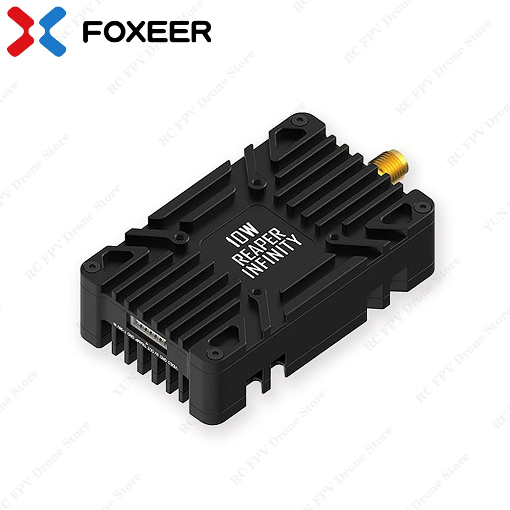 FOXEER 4.9G-6G Reaper Infinity 10W 80CH VTX 2-8S Lipo 400mW/2W/5W/7.5W/10W Switchable Transmitter for Long Range RC FPV Drone