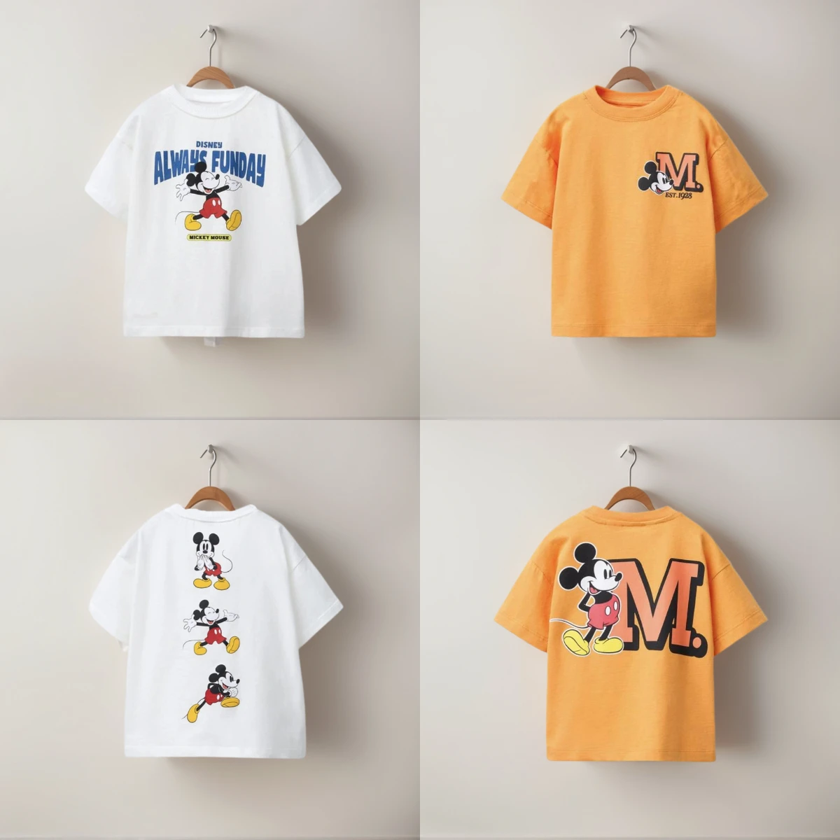 

Disney Children Printed Tees Fashion Casual Clothes Short Sleeve Round Neck Tshirt 0-7years Old Child Vessatile Bottoming Shirt