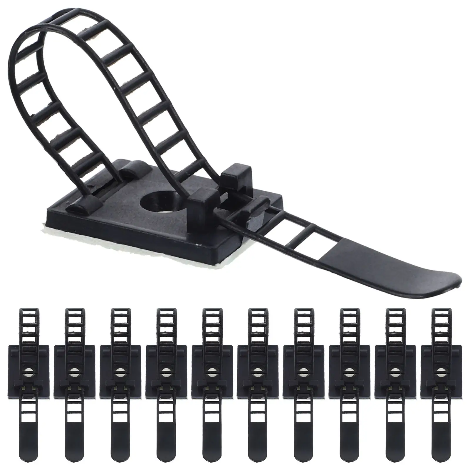 

25 Pcs Cables Tie Wire Holders for Cords Adjustable Adhesive Ties Bracket Office