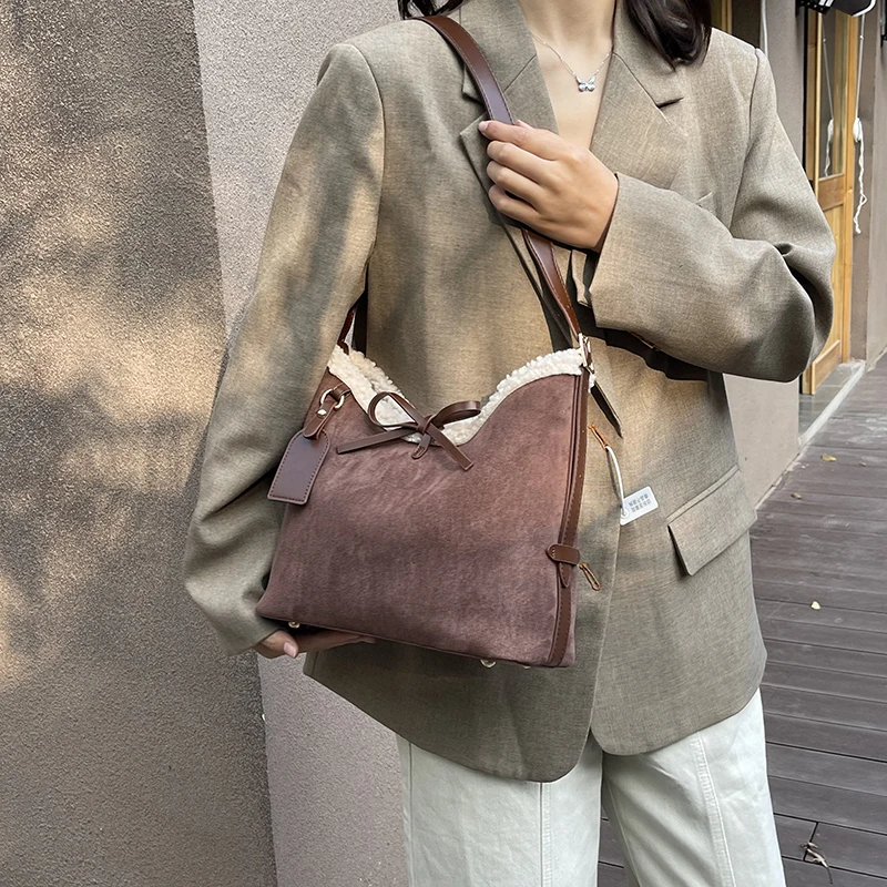 인조 스웨이드 단색 리본 크로스바디 백 2026 브랜드 - Women Bags Branded Sale 리뷰 및 가격
