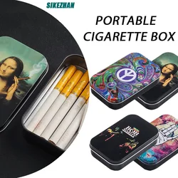 Metal Tin Cigarettes Storage Box Tobacco Humidor Roll Paper Box Portable Smoking Accessories Multifunctional Gift Sealing Smoke
