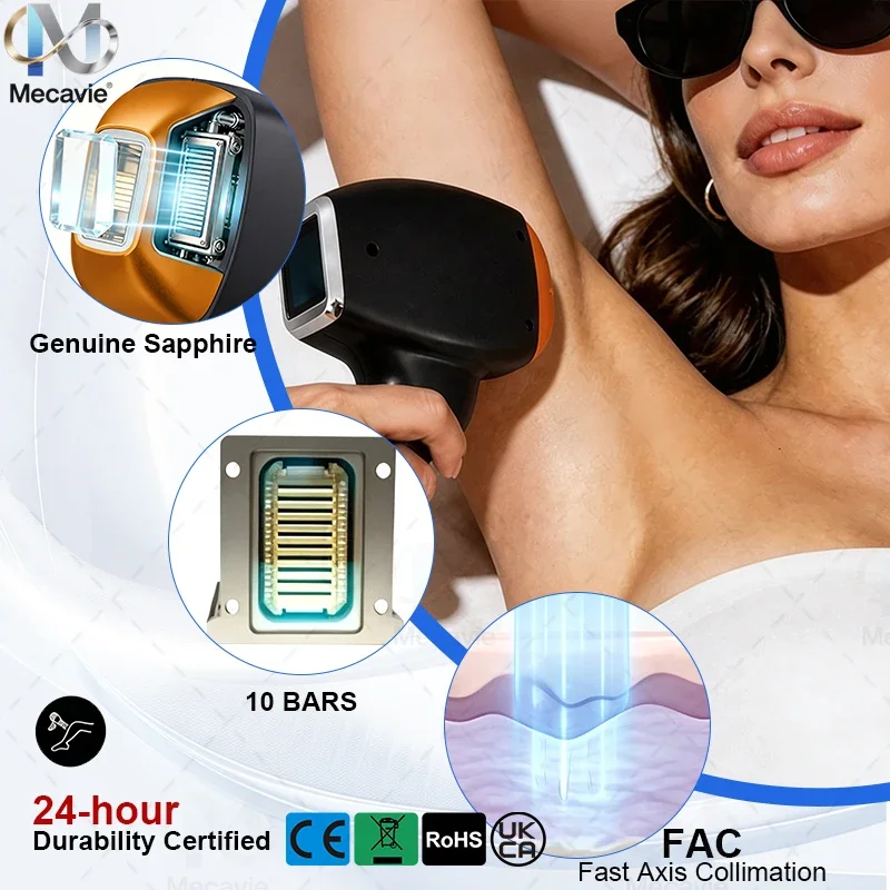 Professional 10 Bars FAC 5 Wavelength Diode Laser Hair Removal Ice Cool Picosecond Skin Care Salon Beauty Device