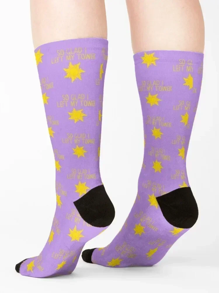 So Glad I Left My Tower Socks kawaii gift halloween New year's Men's Socks Luxury Women's