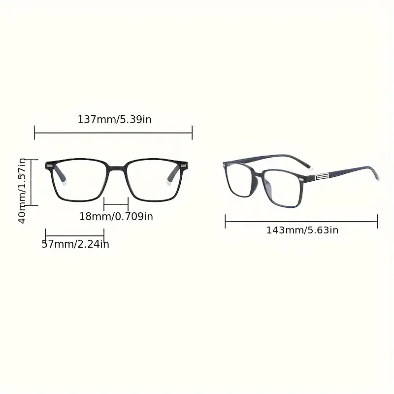 2 Stück klassische quadratische, blaues Licht blockierende Lesebrille, bequeme und stilvolle Presbyopie-Brille für Männer und Frauen – Detail 2