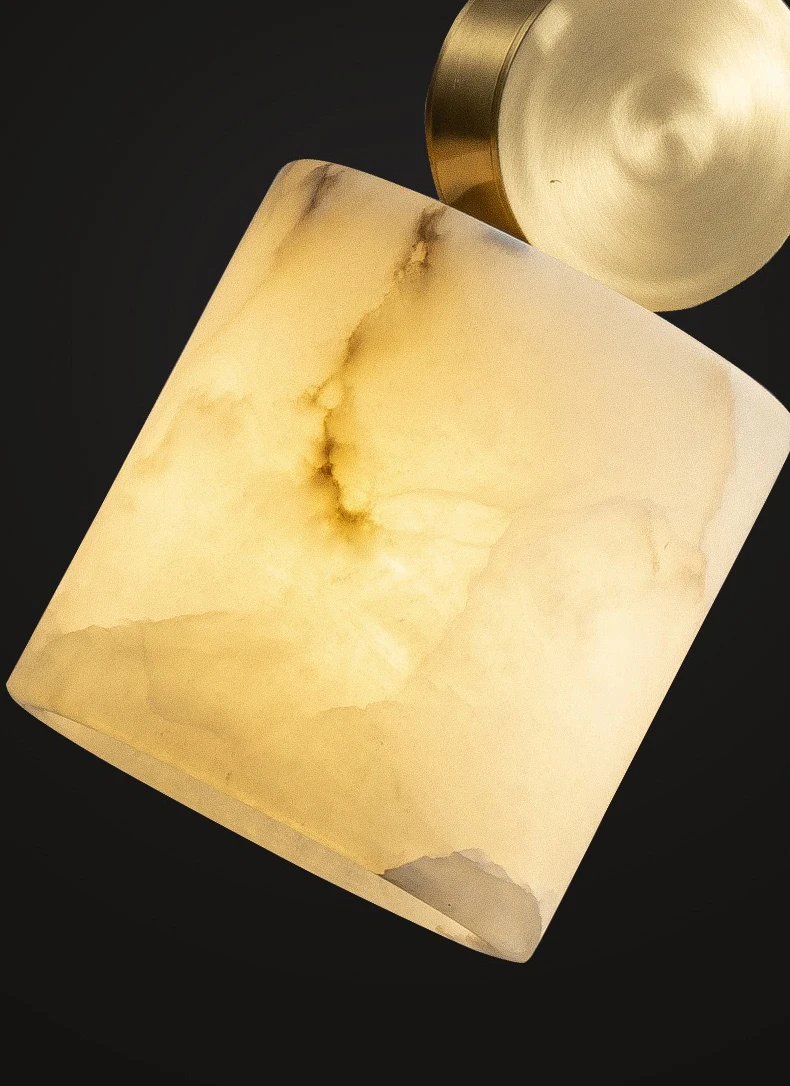 Natural Marble Chandelier G9 Bulb For Dining Room Beroom