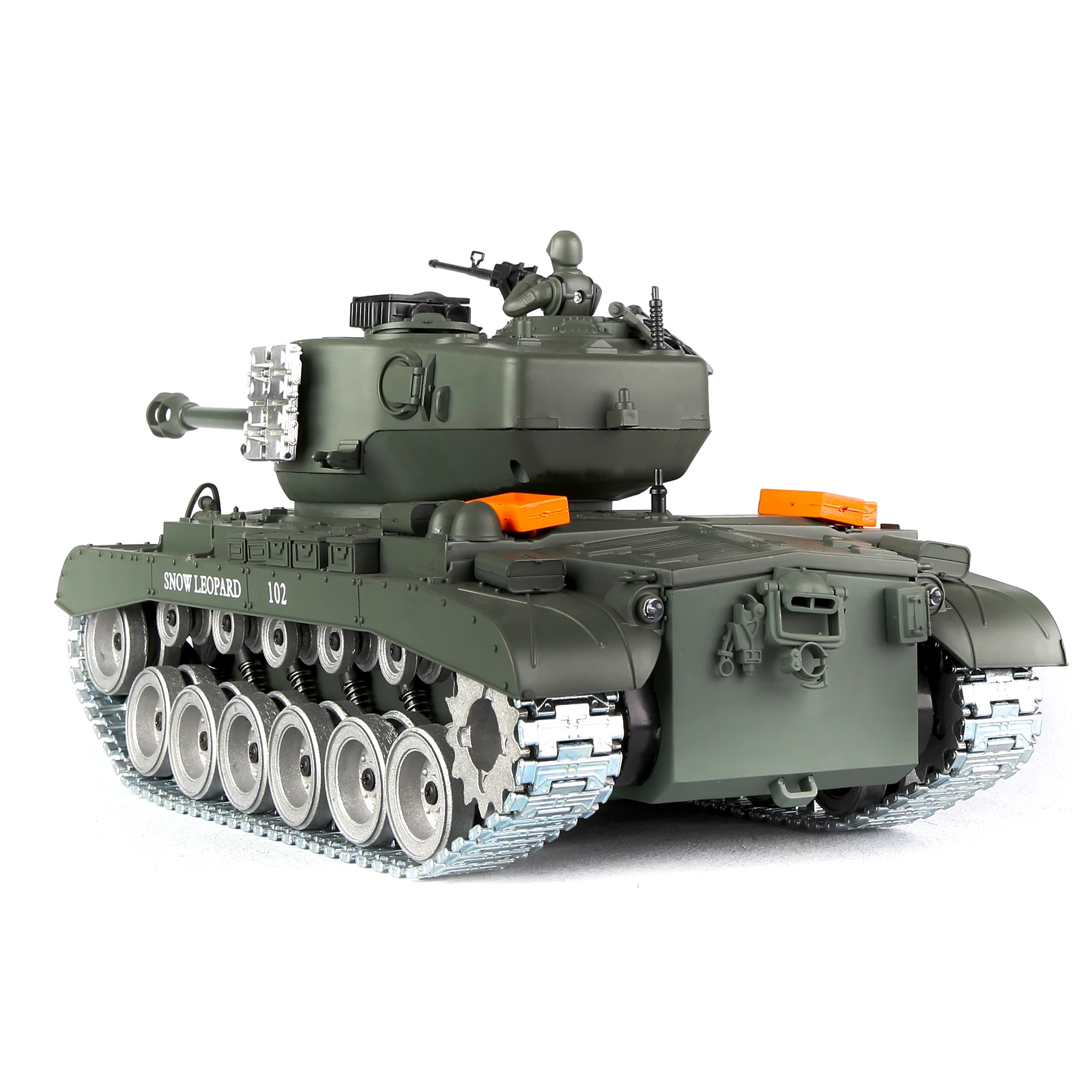 WW2 Army RC Tank Toy para Adultos, M26 Pershing Tank Car, 814 Pro Toy, Controle Remoto, Grande Presente Militar para Meninos, Idade 14 +, Escala 1:18