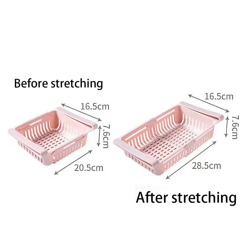 1pcs Refrigerator Storage Box Holder Storage Basket Solid Pull-out Food Organizer Drawer Shelf Proper Home Accessories Tools