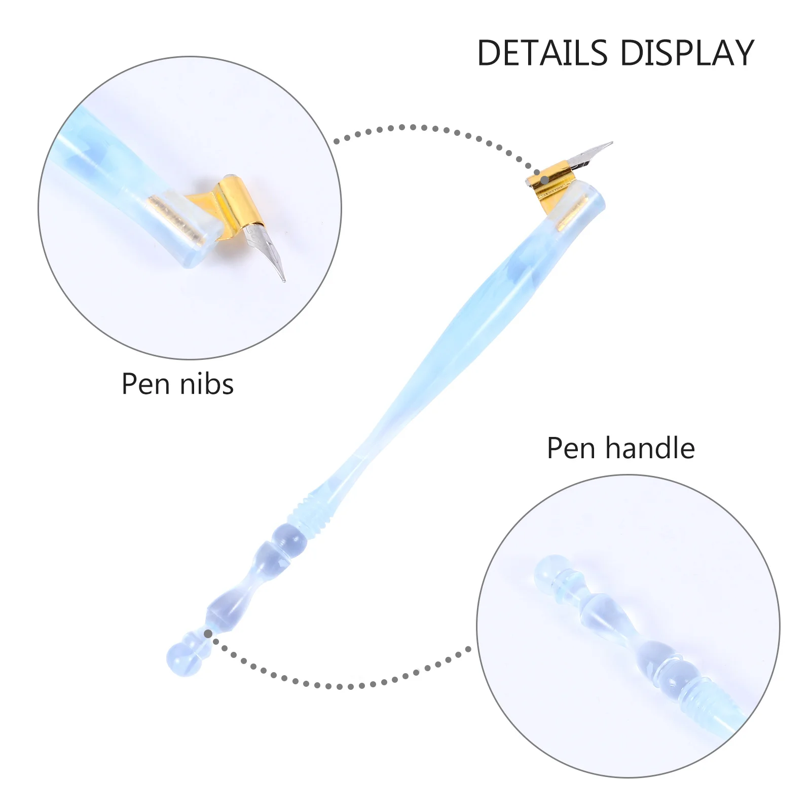

1Set Calligraphy Dip Pen Set with 6 Nibs Smooth Writing Wear Resistant Lightweight Design for Students Artists Gift