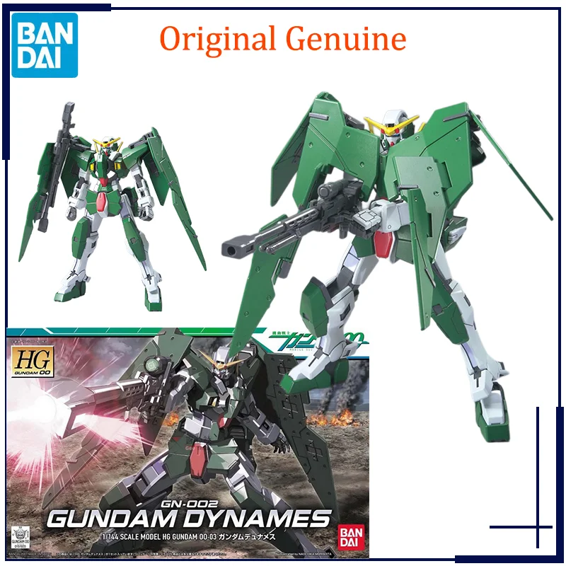 الأصلي الحقيقي GUNDAM dyname HG 1/144 GN-002 بانداي أنيمي نموذج اللعب عمل الشكل هدايا تحصيل الحلي