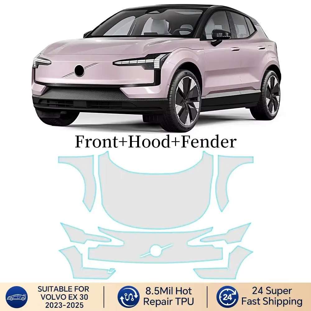 

8.5Mil TPU Scratch-resistant Car Paint Protection Film For Volvo EX30 2023 2024 2025 Car Body Transparent Bra Per-cut PPF Kit