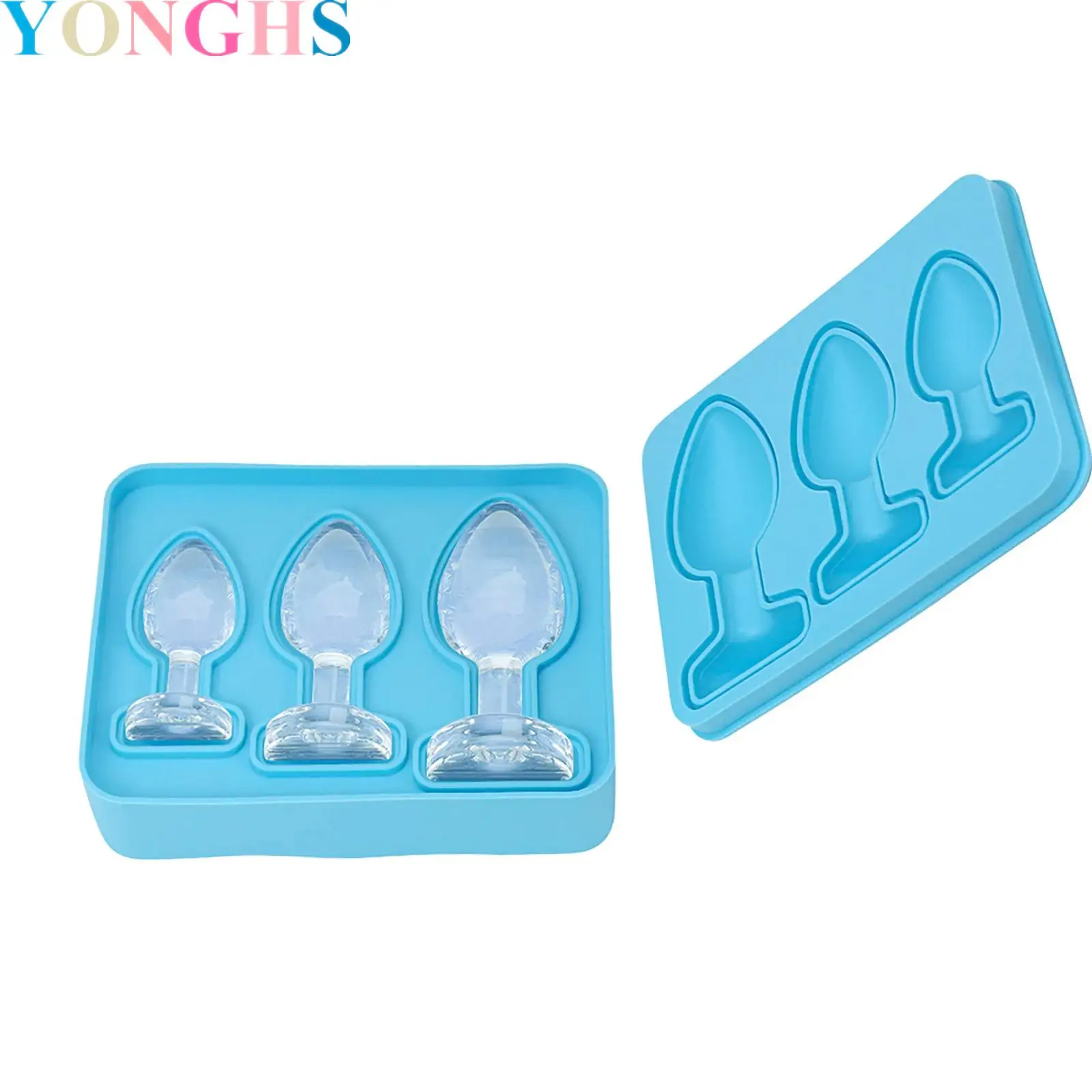 

Funny Butt Plug Shaped Ice Mold Reusable Silicone Ice Tray Mold for Home Party Bars Whiskey Cocktail DIY Ice Cream Maker Tools