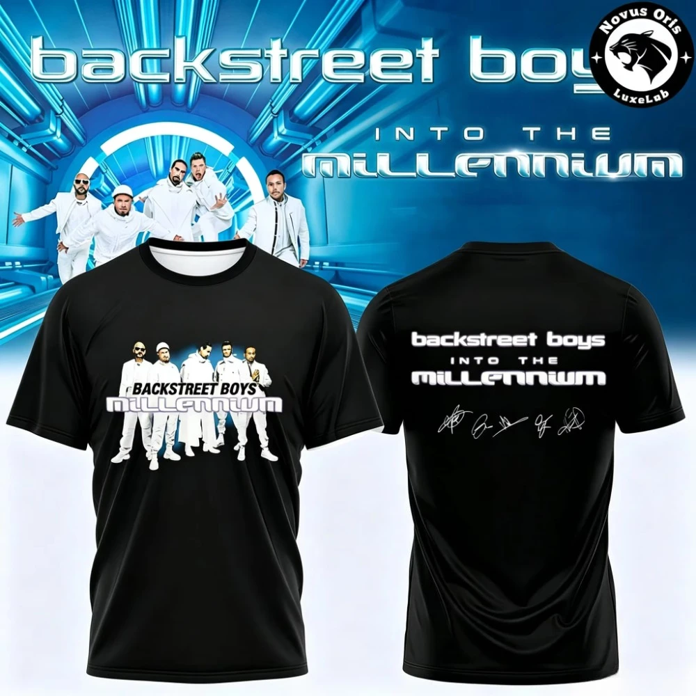 2026 Summer Backstreet Boys Into The Millennium Tour T-Shirt Men Women Front Back Pop Band Print Casual Street Tops Outfit