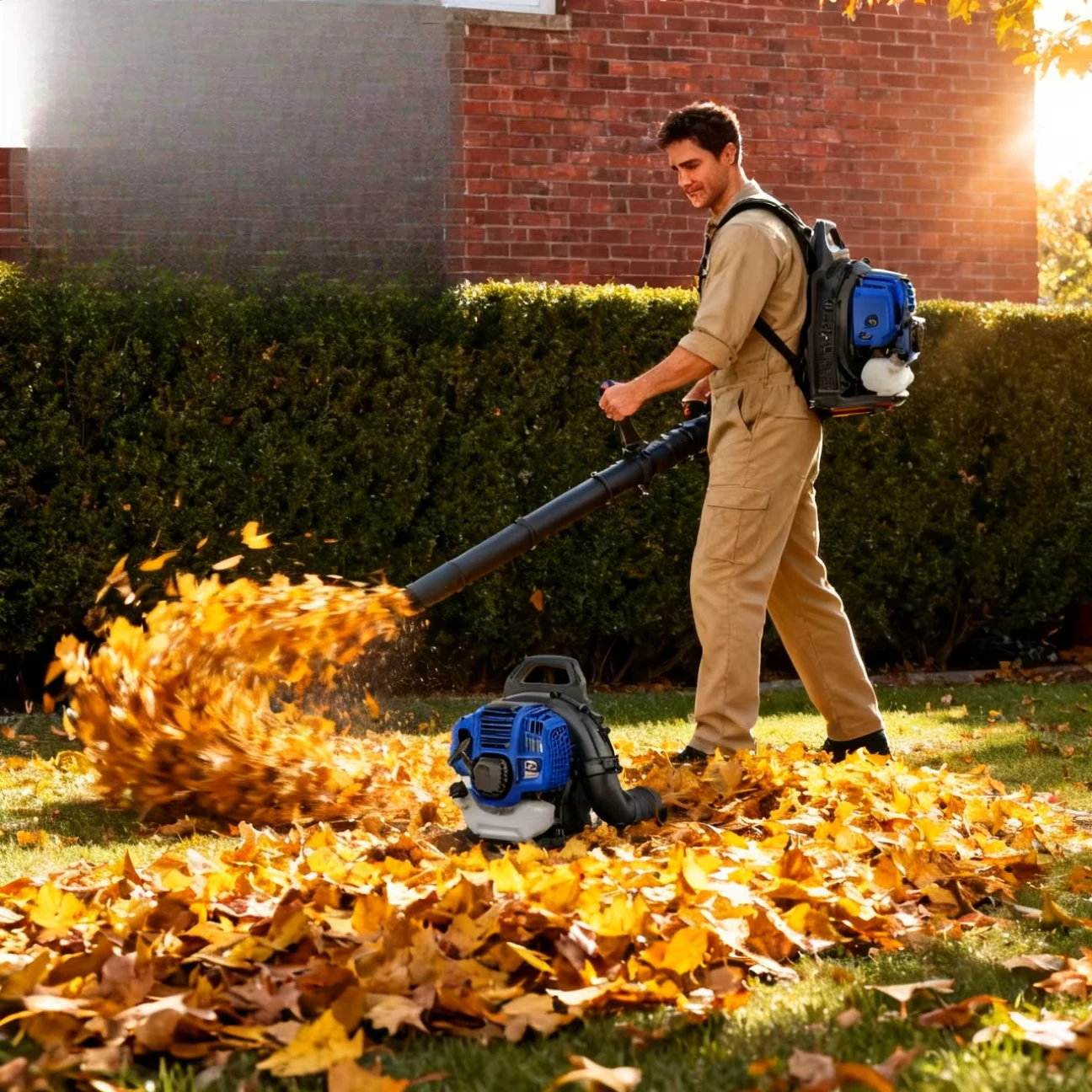 2-Stroke  Leaf Blower Gas Backpack Hand Blower for Professional Commercial Industrial Yard