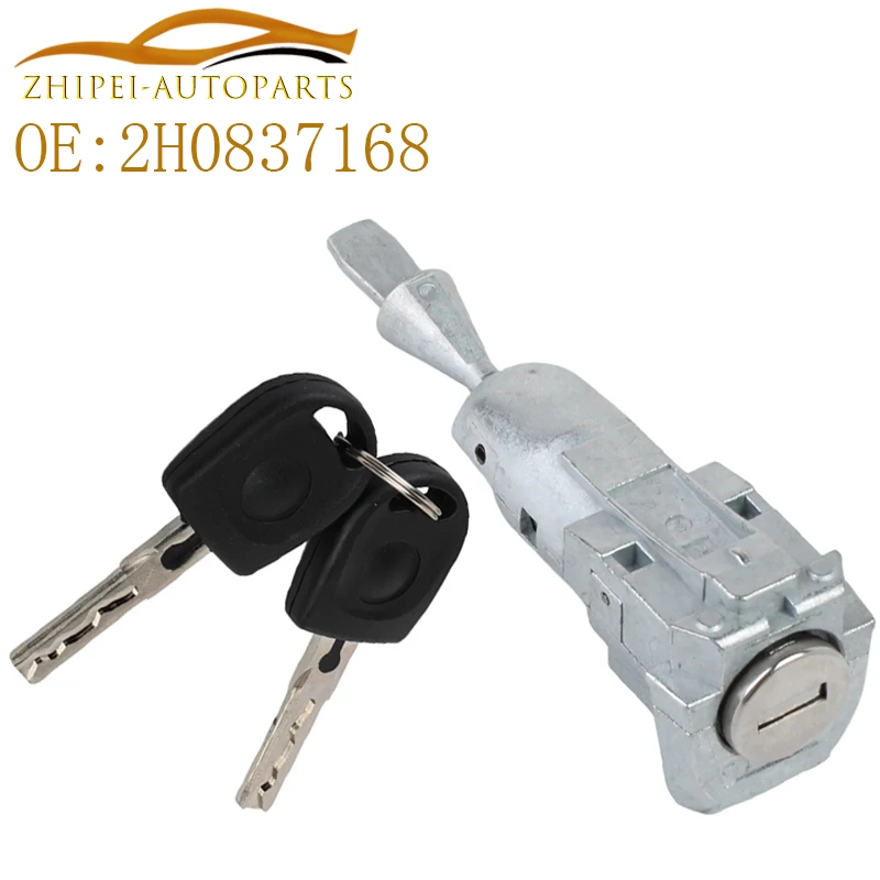 Cilindro de cerradura de puerta 2H0837168 con 2 llaves de coche para Volkswagen Amarok Phaeton núcleo de cerradura de puerta