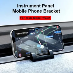 Instrument Panel Phone Bracket for Tesla Model Y LAUNCH/Juniper/3+ Air Conditioning Outlet Silicone Glasses Support Accessories