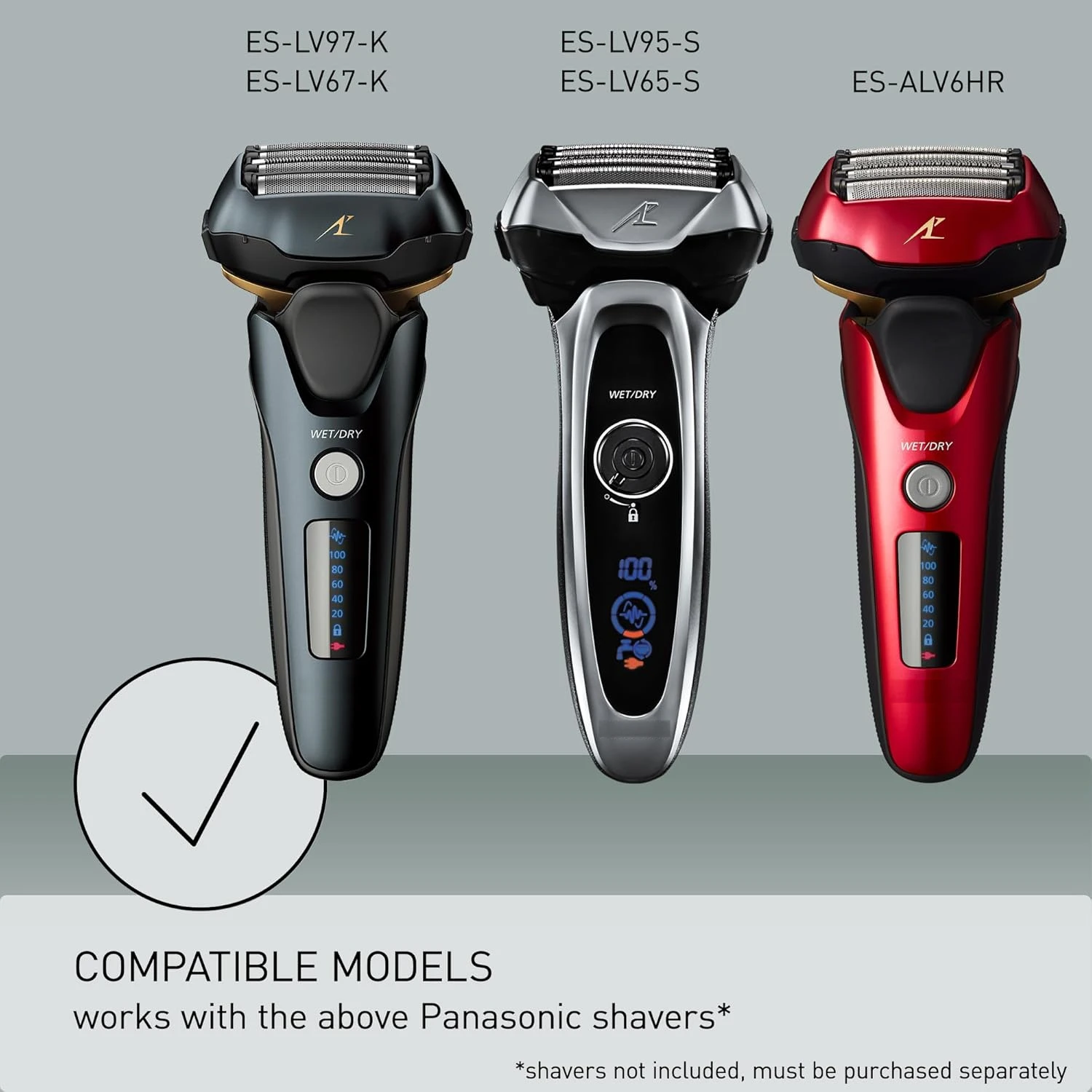 Men's Electric Razor Inner Blade & Outer Foil Head Fit for Panasonic Shaver models ES-LV97-K, ES-LV67-K, ES-LV95-S, ES-LV65-S