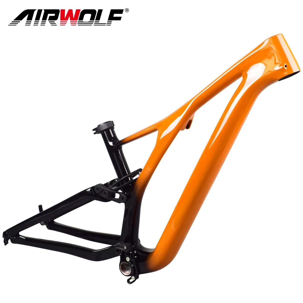 Airwolf Full Suspension 29 mtb Frame Enduro Carbon Frame MTB Soft Tail Carbon Mountain XC Frames Cycling Frameset BSA