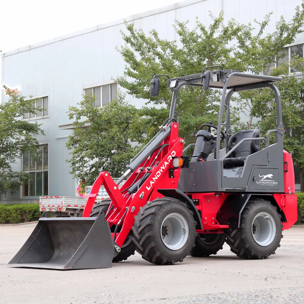 Небольшой погрузчик для домашнего использования, фермерский ранчо, высокоусильный дизельный погрузчик, 4 × 4, колесный вездеходник, двигатель Kubota по индивидуальному заказу