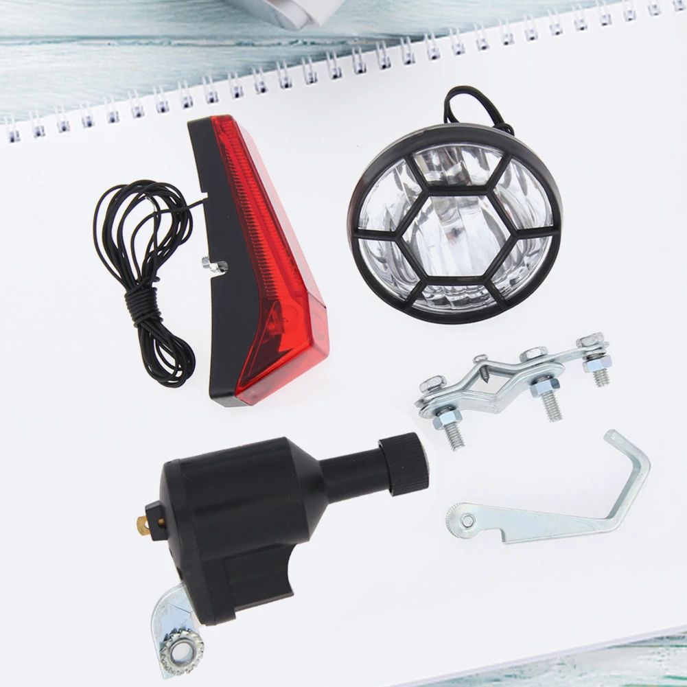Bike Retro Classic Cycling Dynamo Lights No Batteries Needed Tail Light Kit Universal Needeight Rear Bike Decoration/Acessories