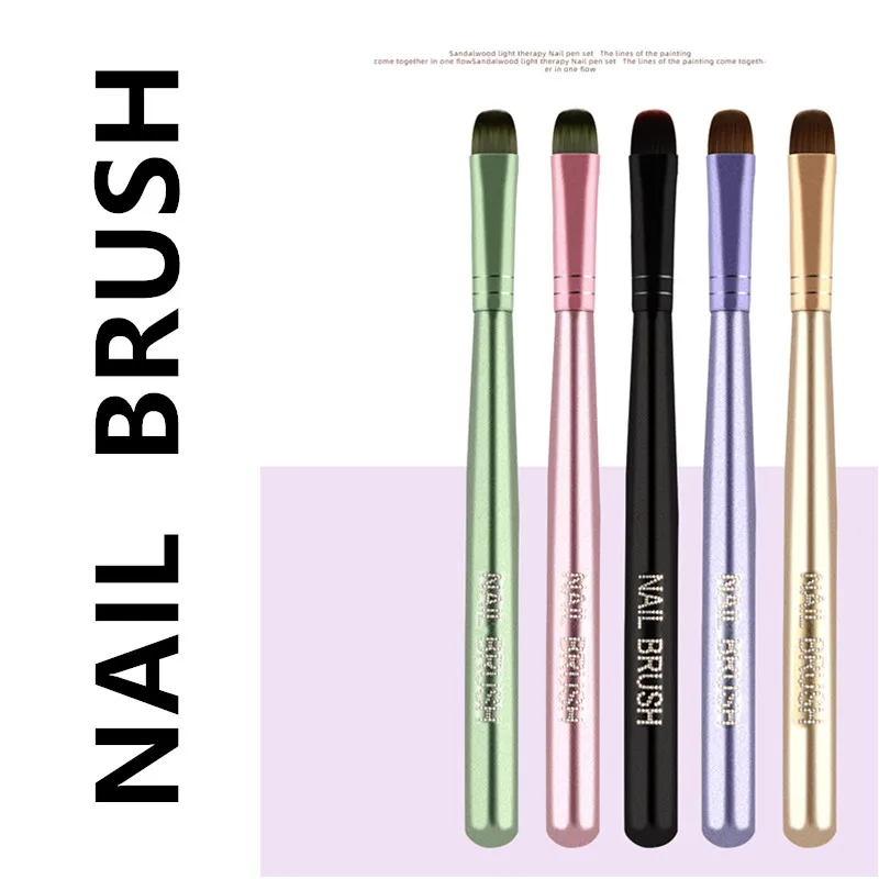 1/5Pcs Different Colored Handle Gel Painting Brush Nail Art For Gel Tip Extension Acrylic Builder Accessory Nail Art Brushes