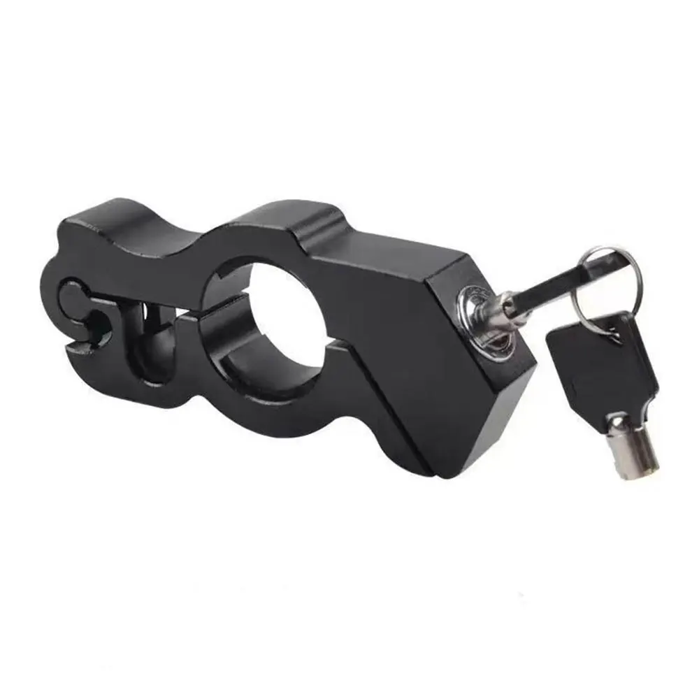 

2 Keys Motorcycle Handlebar Lock Anti Theft Lock Motorcycle Electric Vehicle Brake Handle Solid Imitating Steal Lock Pull Rod