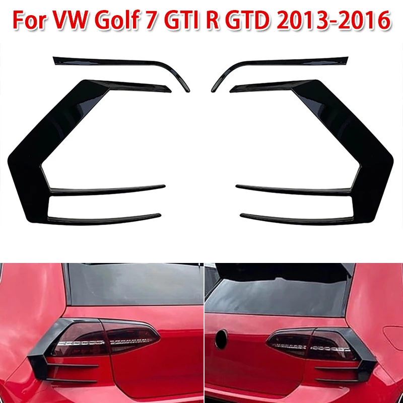 

1Set Black Car Rear Taillight Decorative Frame Cover for VW Golf 7 GTI R GTD 2013-2016