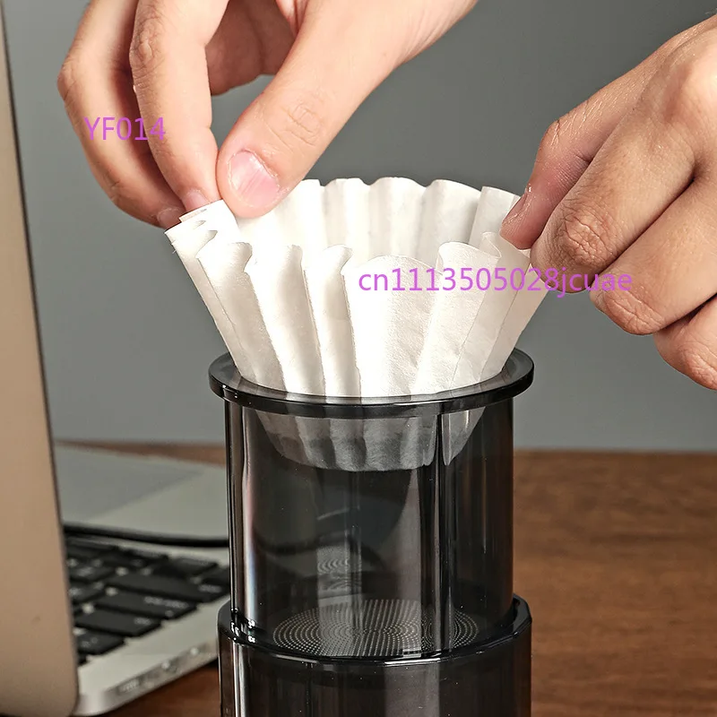 155/185 Bleached Coffee Filter Paper Origami Corrugated Drip Hand Brew Coffee Filter Cup