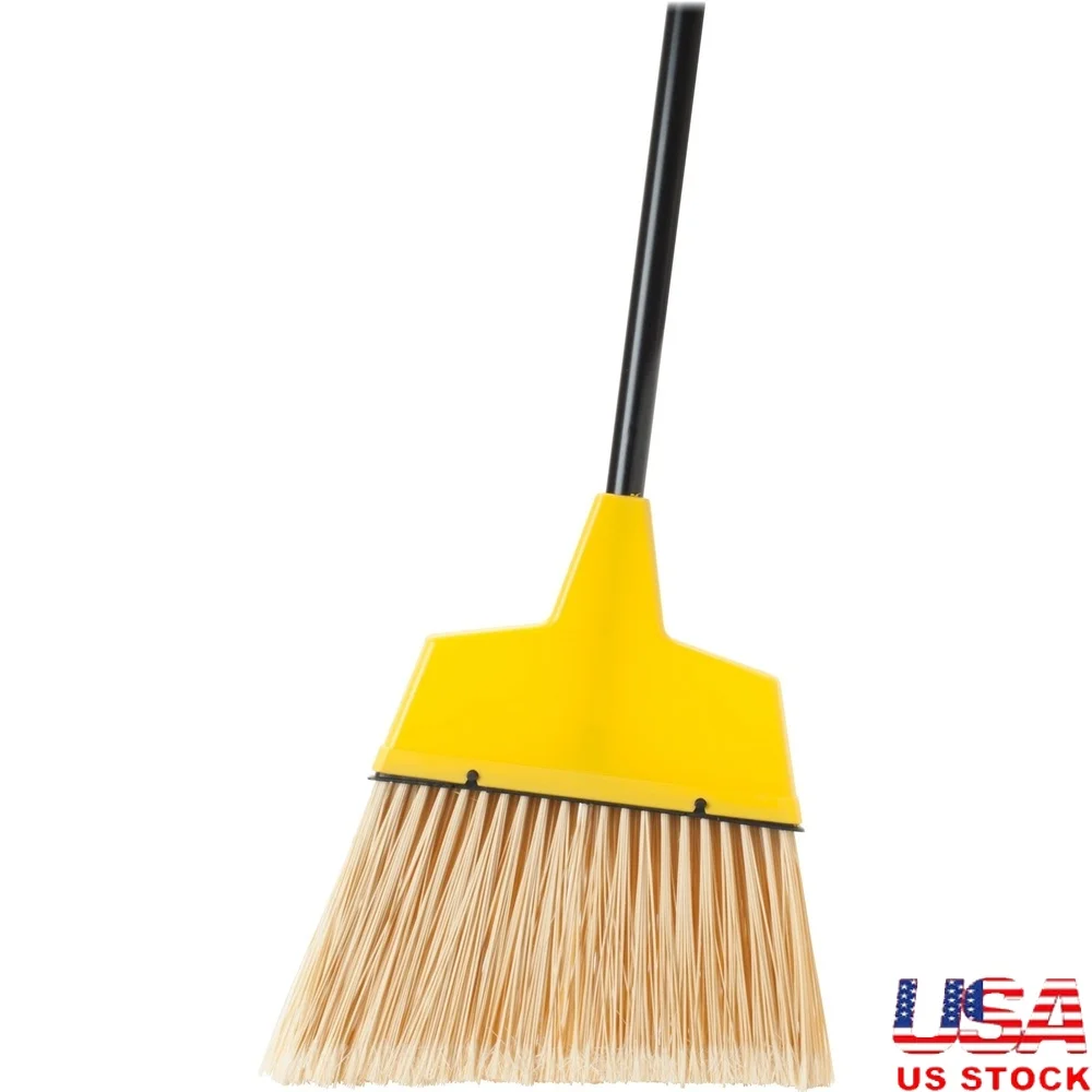 

Сверхмощная угловая метла, щетина из ПВХ, стальная ручка, легкий кислотостойкий инструмент для чистки, идеальные торговые центры для ресторанов, длина 54,5 дюйма