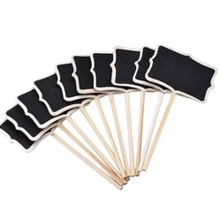 10 Pcs Mini Chalk Board Pantry Labels Decorate Tag Wooden Mini Blackboard Child Chalkboard Kids