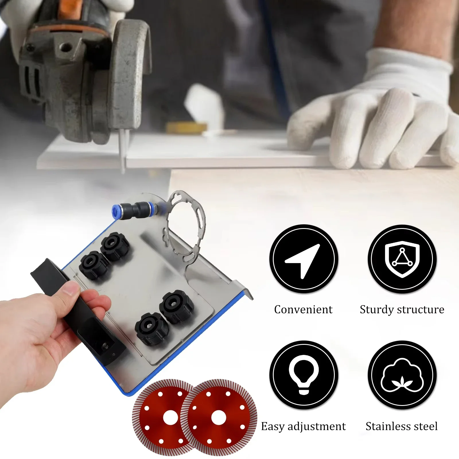 Angle Grinder Tile Chamfering Holder 45 Degree Adjustable Chamfer Bracket Grinder Fixed Holder for 100 Type Angle Grinder