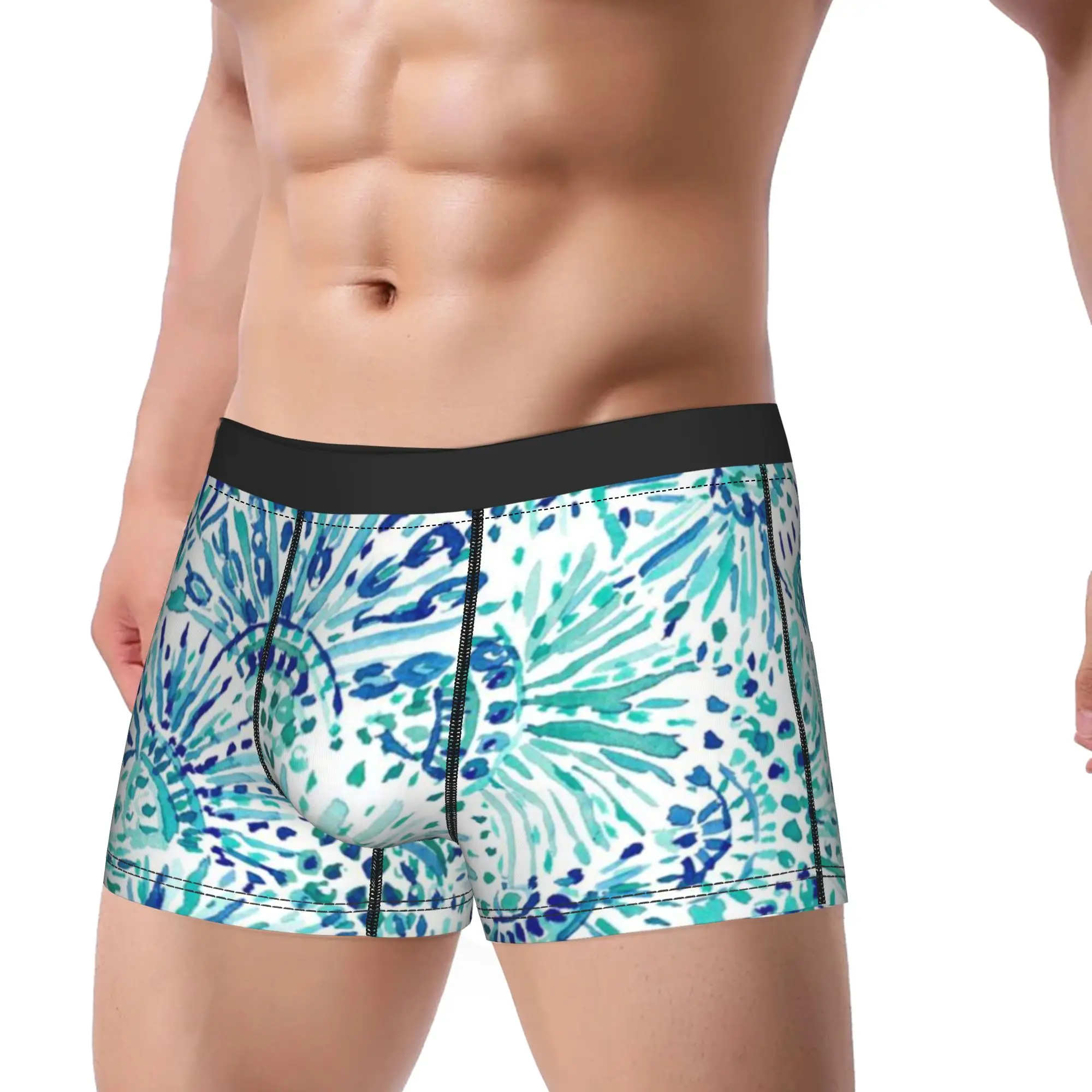 Sector (8) Fan Pattern Underpants Homme Panties Male Underwear Ventilate Shorts Boxer Briefs
