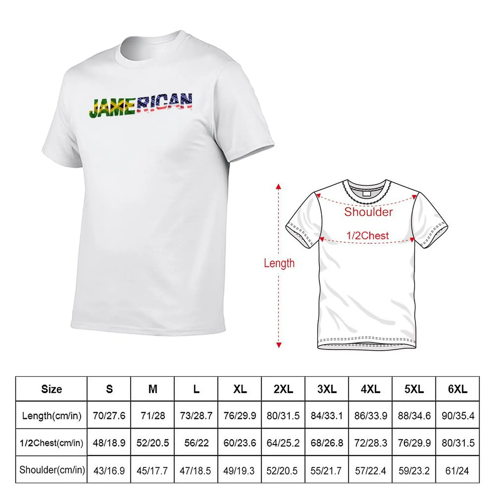 Jamerican design for half Jamaican and half American T-Shirt t shirts designer man t shirt summer man graphic t shirt T-shirt