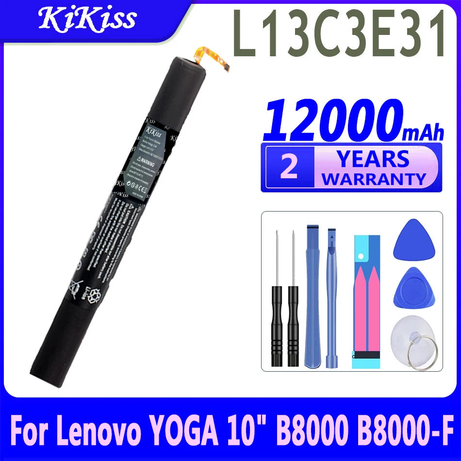 

Аккумулятор KiKiss для Lenovo YOGA 10 дюймов планшета B8000 B8000-F B8000-H B8080-F B8080-H B8080-HV 60046 12000 мАч L13D3E31 L13C3E31